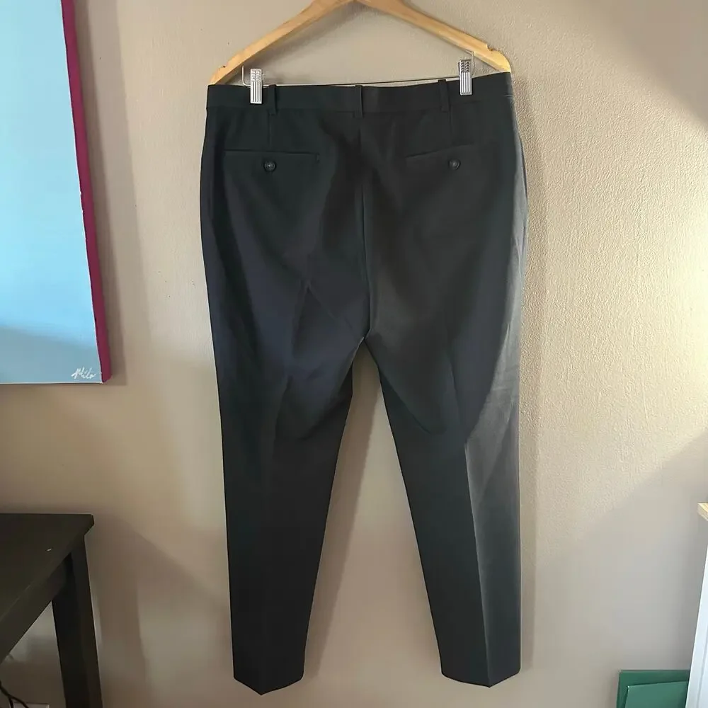 IZOD Dark Gray Straight Leg Dress Pants Size 34 X 30